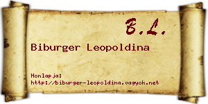 Biburger Leopoldina névjegykártya